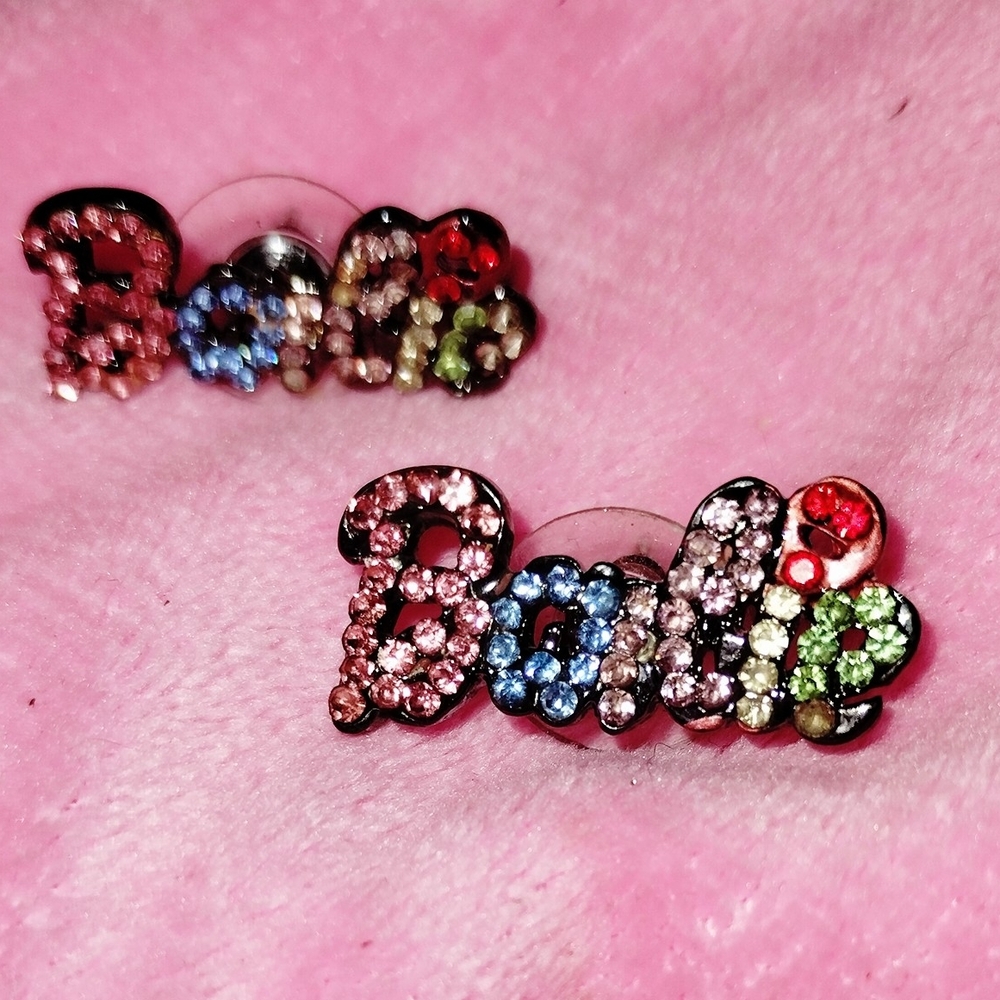 Multicolored Crystal Hair Clips